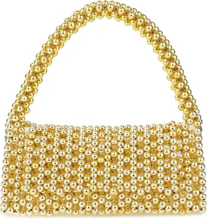 YUSHINY Candy Color Acrylic Beaded Hollow Handbag Evening Clutch Triangle Bags for Wedding Party
