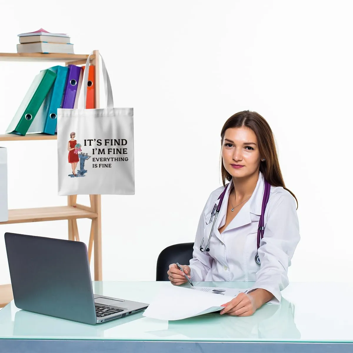 ZHAMEN Speech Therapy Tote Bag - SLP Gifts for Pathologist, Women, Teacher, Speech Therapist