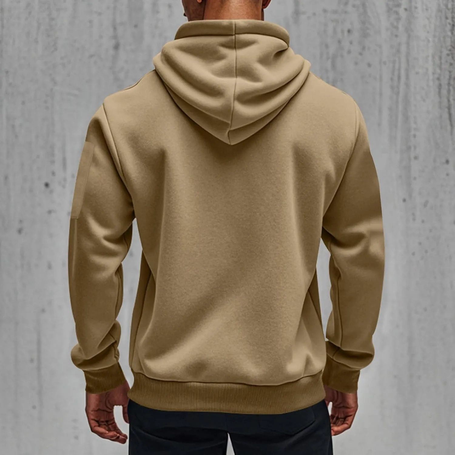 Zip Up Hoodie Men Hooded Tactical Jacket Work Tactical Winter Jackets Lightweight Zipper Jacket with Multi Pockets