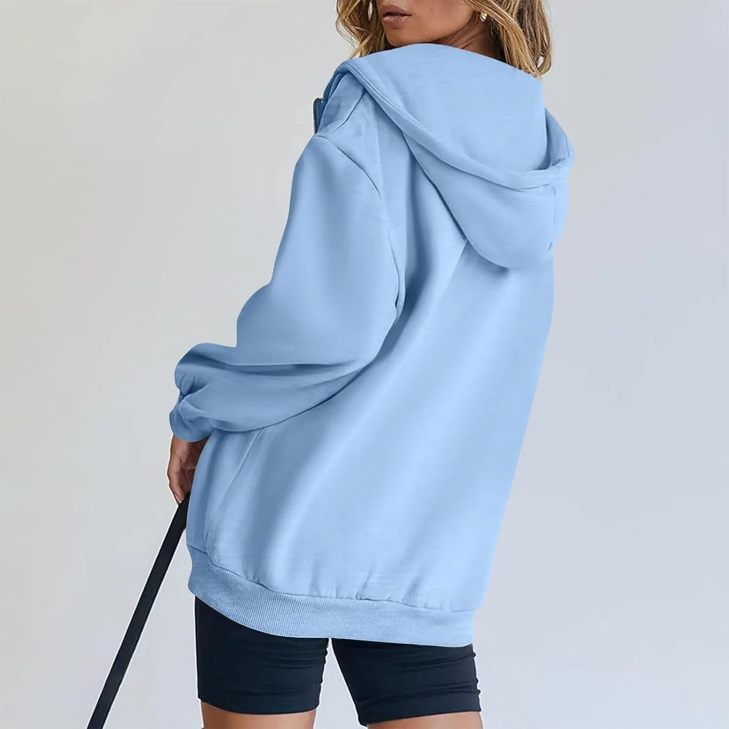 Zip Up Hoodie Women Oversized Y2k Jacket Lightweight Fall Jackets Streetwear Hoodies Long Sleeve Sweatshirts
