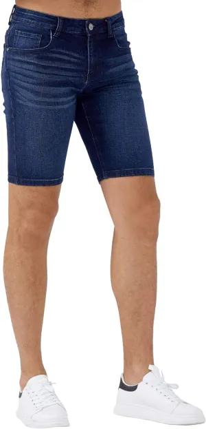 ZLZ Slim Ripped Jean Short for Men, Men's Casual Stretch Slim Fit Denim Short